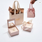Small Rose Pink CMYK Fancy Gift Paper Bag Packaging Carrier Dengan Pegangan Pita 230gsm
