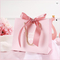 Small Rose Pink CMYK Fancy Gift Paper Bag Packaging Carrier Dengan Pegangan Pita 230gsm